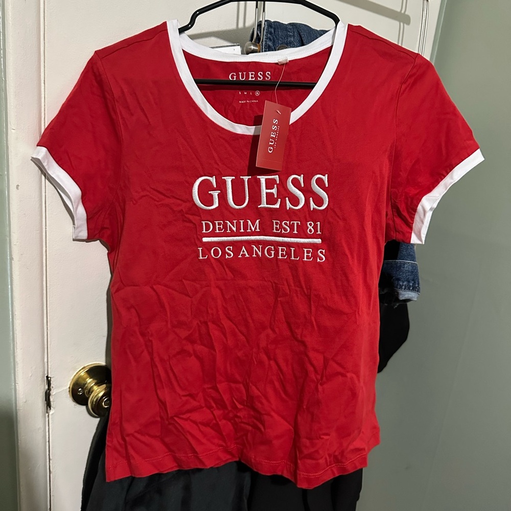 Guess Los Angeles - Red T-Shirt Top XL